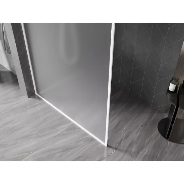 MEXEN/S - Kyoto-XF Sprchová zástena WALK-IN s rámom 70 x 202, dekor 10 mm, biela 800-070-104-20-30-X