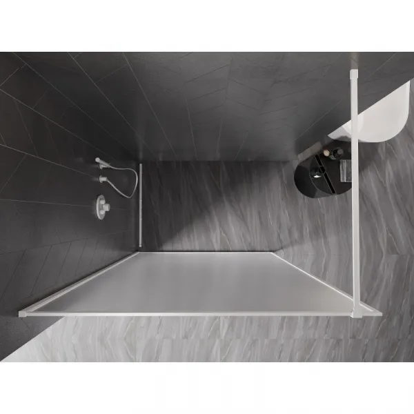 MEXEN/S - Kyoto-XF Sprchová zástena WALK-IN s rámom 70 x 202, dekor 10 mm, biela 800-070-104-20-30-X