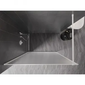 MEXEN/S - Kyoto-XF Sprchová zástena WALK-IN s rámom 70 x 202, dekor 10 mm, biela 800-070-104-20-30-X