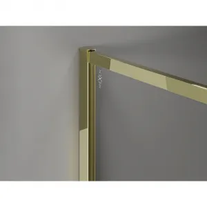 MEXEN/S - Kyoto-XF Sprchová zástena WALK-IN s rámom 80 x 202, grafit 10 mm, zlato 800-080-104-50-40-X