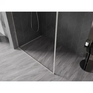 MEXEN/S - Kyoto-XF Sprchová zástena WALK-IN s rámom 70 x 202, transparent 10 mm, nikel kartáčovaný 800-070-104-97-00-X
