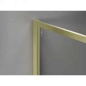 MEXEN/S - Kyoto-XF Sprchová zástena WALK-IN s rámom 100x90, transparent 10 mm, zlato kefovaná 800-100-202-04-55-090-XF