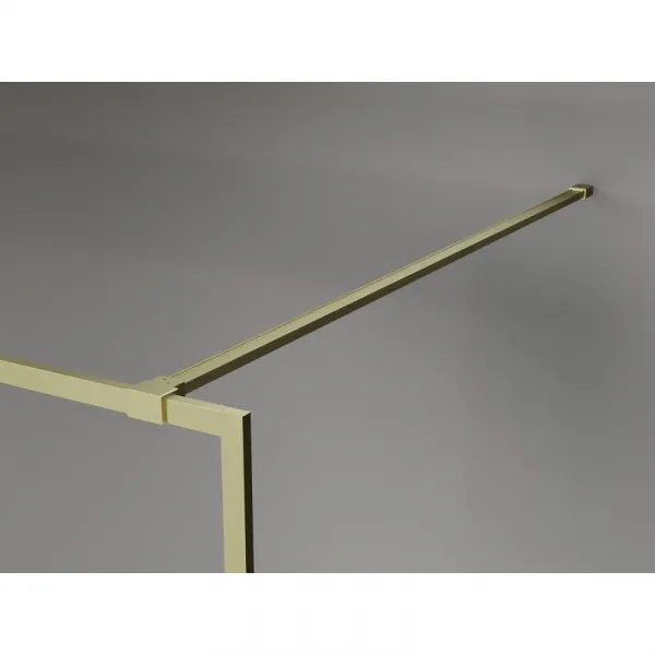 MEXEN/S - Kyoto-XF Sprchová zástena WALK-IN s rámom 110 x 202, grafit 10 mm, zlato kefovaná 800-110-104-55-40-X