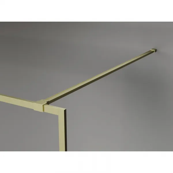 MEXEN/S - Kyoto-XF Sprchová zástena WALK-IN s rámom 100 x 202, dekor 10 mm, zlato kefovaná 800-100-104-55-30-X