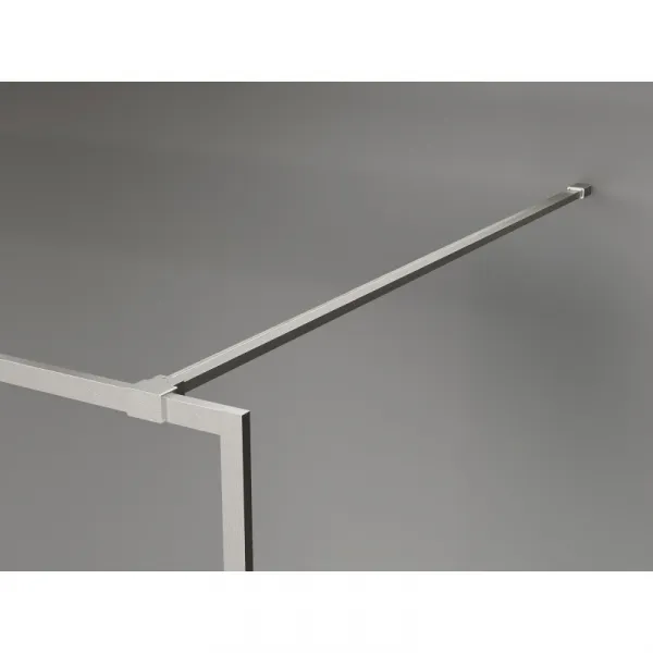 MEXEN/S - Kyoto-XF Sprchová zástena WALK-IN s rámom 60 x 202, grafit 10 mm, nikel kartáčovaný 800-060-104-97-40-X