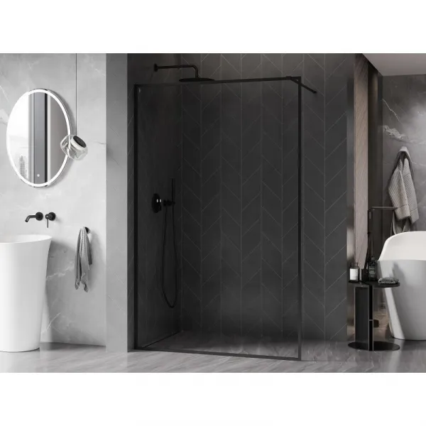 MEXEN/S - Kyoto-XF Sprchová zástena WALK-IN s rámom 80 x 202, transparent 10 mm, čierna 800-080-104-70-00-X