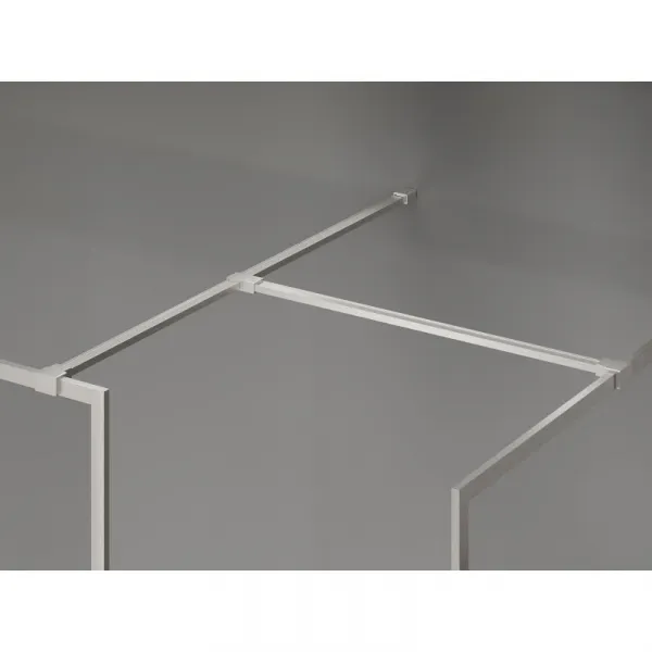 MEXEN/S - Kyoto-F Sprchová zástena WALK-IN s rámom 155 x 80, transparent 8 mm, nikel kartáčovaný 800-155-202-04-97-080