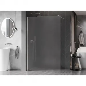 MEXEN/S - Kyoto-X Sprchová zástena WALK-IN 100 x 200, dekor 10 mm, nikel kartáčovaný 800-100-101-97-30-X