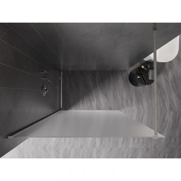 MEXEN/S - Kyoto-X Sprchová zástena WALK-IN 70 x 200, dekor 10 mm, nikel kartáčovaný 800-070-101-97-30-X