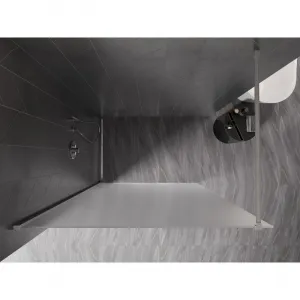 MEXEN/S - Kyoto-X Sprchová zástena WALK-IN 70 x 200, dekor 10 mm, nikel kartáčovaný 800-070-101-97-30-X