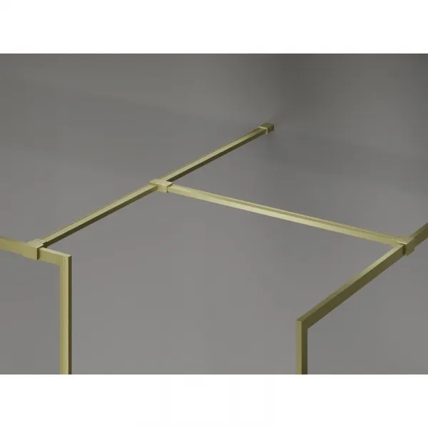 MEXEN/S - Kyoto-XF Sprchová zástena WALK-IN s rámom 80x70, transparent 10 mm, zlato kefovaná 800-080-202-04-55-070-XF