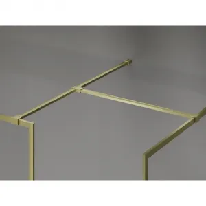 MEXEN/S - Kyoto-XF Sprchová zástena WALK-IN s rámom 80x70, transparent 10 mm, zlato kefovaná 800-080-202-04-55-070-XF