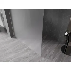 MEXEN/S - Kyoto-X Sprchová zástena WALK-IN 70 x 200, dekor 10 mm, nikel kartáčovaný 800-070-101-97-30-X
