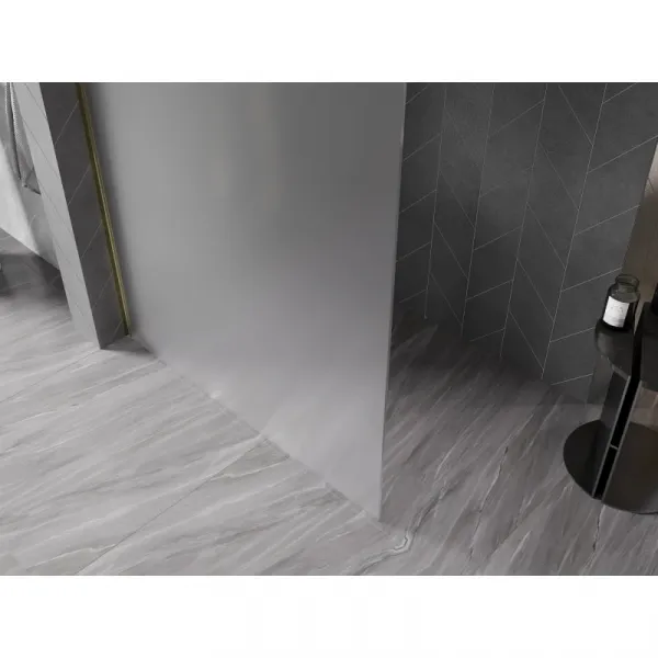 MEXEN/S - Kyoto-X Sprchová zástena WALK-IN 110 x 200, dekor 10 mm, zlato 800-110-101-50-30-X