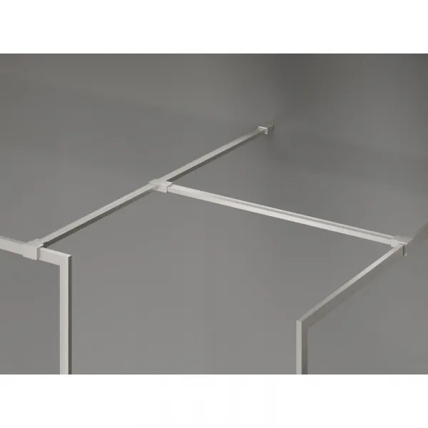 MEXEN/S - Kioto-F Sprchová zástena WALK-IN s rámom 85 x 80, transparent 8 mm, nikel kartáčovaný 800-085-202-04-97-080