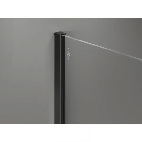 MEXEN/S - Kyoto-X Sprchová zástena WALK-IN 80 x 200, grafit 10 mm, čierna 800-080-101-70-40-X