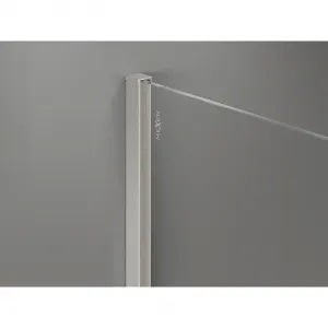 MEXEN/S - Kyoto-X Sprchová zástena WALK-IN 100 x 200, grafit 10 mm, nikel kartáčovaný 800-100-101-97-40-X