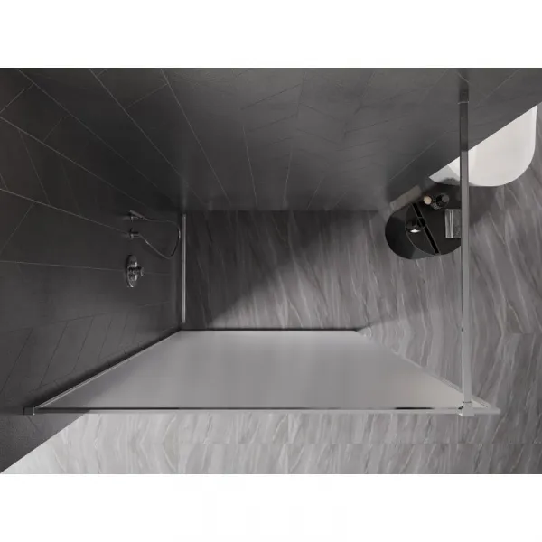 MEXEN/S - Kyoto-XF Sprchová zástena WALK-IN s rámom 80 x 202, dekor 10 mm, chróm 800-080-104-01-30-X