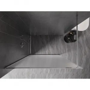 MEXEN/S - Kyoto-XF Sprchová zástena WALK-IN s rámom 80 x 202, dekor 10 mm, chróm 800-080-104-01-30-X