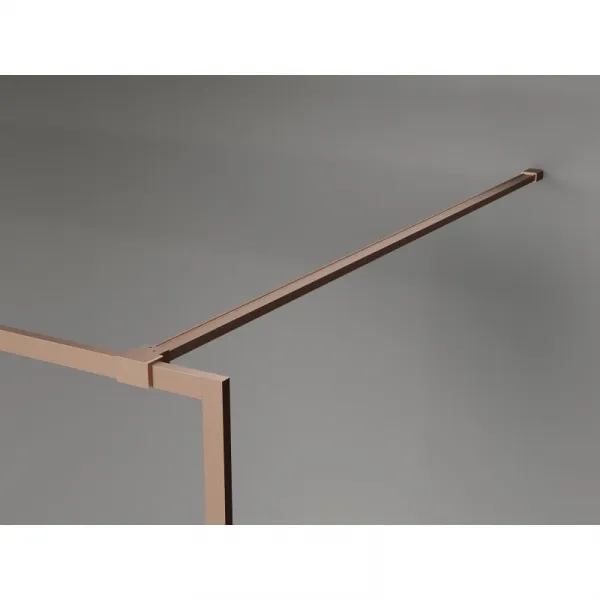 MEXEN/S - Kyoto-XF Sprchová zástena WALK-IN s rámom 70 x 202, grafit 10 mm, meď kartáčovaná 800-070-104-65-40-X