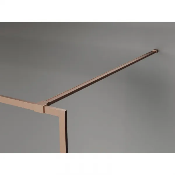 MEXEN/S - Kyoto-XF Sprchová zástena WALK-IN s rámom 80 x 202, grafit 10 mm, meď kartáčovaná 800-080-104-65-40-X