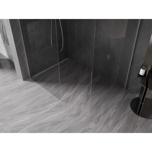 MEXEN/S - Kyoto-X Sprchová zástena WALK-IN 110 x 80, transparent 10 mm, nikel kartáčovaný 800-110-202-97-00-080-X