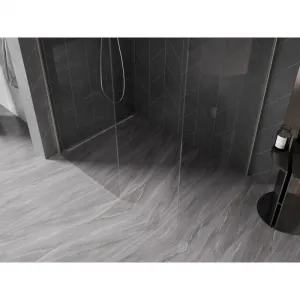 MEXEN/S - Kyoto-X Sprchová zástena WALK-IN 110 x 80, transparent 10 mm, nikel kartáčovaný 800-110-202-97-00-080-X