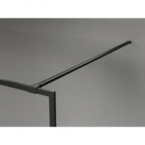 MEXEN/S - Kyoto-XF Sprchová zástena WALK-IN s rámom 80 x 202, grafit 10 mm, čierna 800-080-104-70-40-X