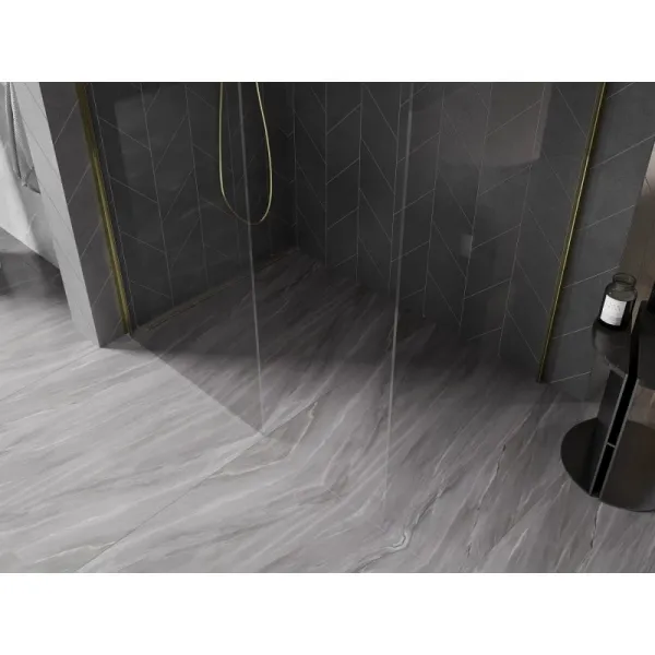 MEXEN/S - Kyoto-X Sprchová zástena WALK-IN 110 x 110, transparent 10 mm, zlato 800-110-202-50-00-110-X