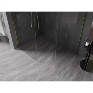 MEXEN/S - Kyoto-X Sprchová zástena WALK-IN 110 x 110, transparent 10 mm, zlato 800-110-202-50-00-110-X