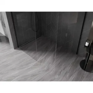 MEXEN/S - Kyoto-X Sprchová zástena WALK-IN 80 x 70, transparent 10 mm, čierna 800-080-202-70-00-070-X
