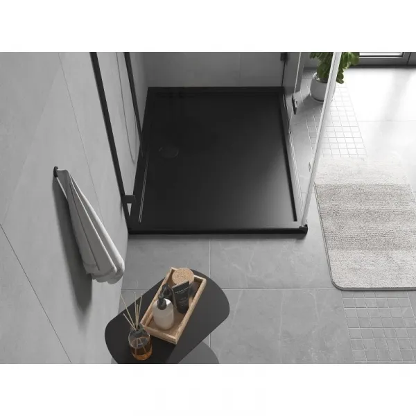 MEXEN - Flow sprchová vanička obdĺžniková slim 75 x 80, čierna mat 46R707580