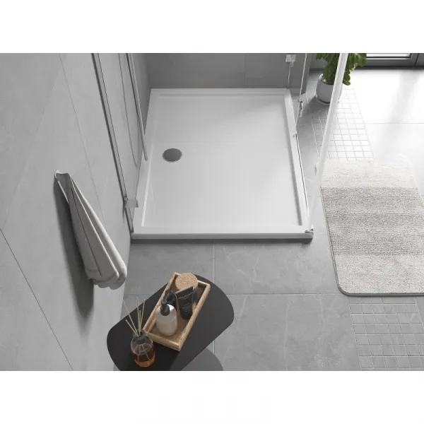 MEXEN - Flow sprchová vanička obdĺžniková slim 80 x 100, biela lesk 46R108010