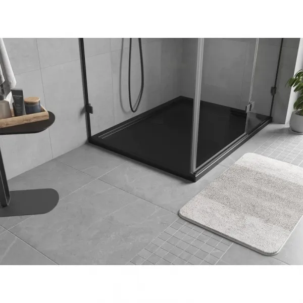MEXEN - Flow sprchová vanička obdĺžniková slim 75 x 80, čierna mat 46R707580