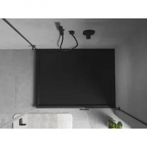 MEXEN - Flow sprchová vanička obdĺžniková slim 80 x 100, čierna mat 46R708010
