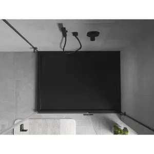 MEXEN - Flow sprchová vanička obdĺžniková slim 85 x 95, čierna mat 46R708595