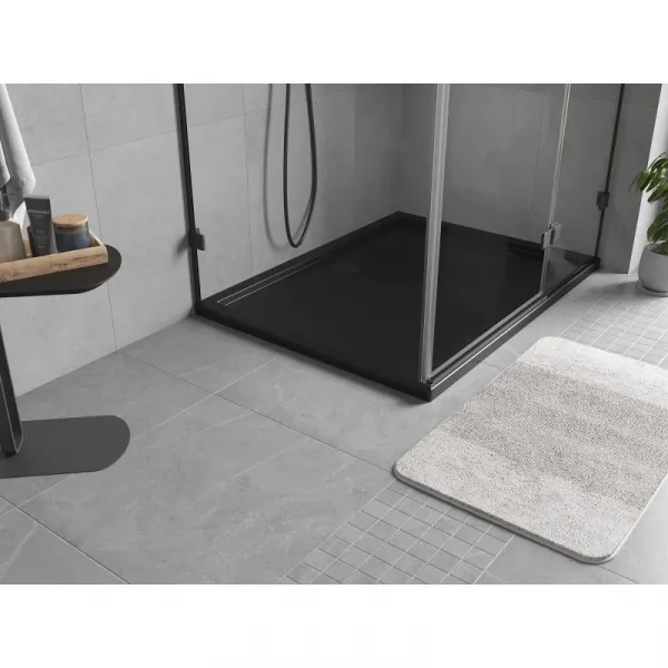 MEXEN - Flow sprchová vanička obdĺžniková slim 80 x 100, čierna mat 46R708010