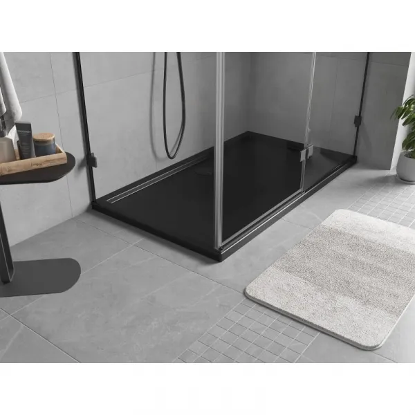 MEXEN - Flow sprchová vanička obdĺžniková slim 80 x 150, čierna mat 46R708015