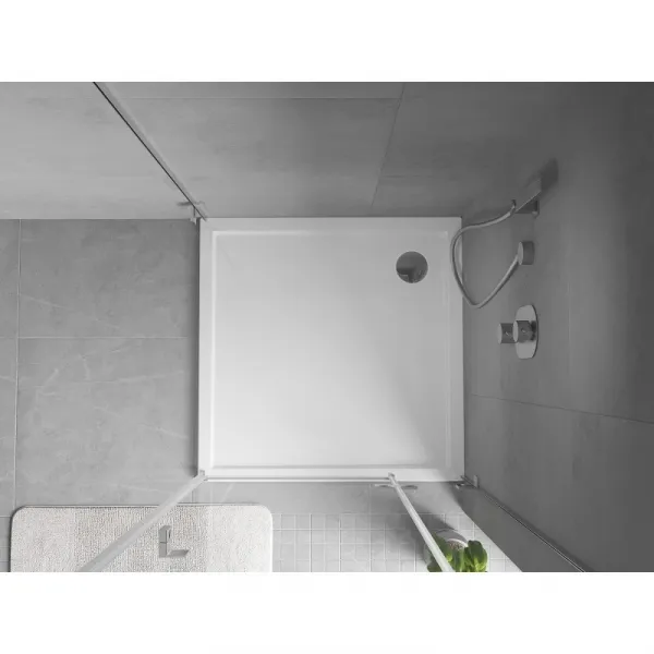 MEXEN - Flow Sprchová vanička štvorcová slim 80 x 80, biela lesk 46S108080