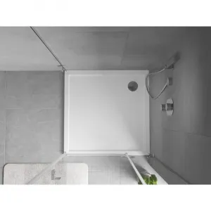 MEXEN - Flow Sprchová vanička štvorcová slim 80 x 80, biela lesk 46S108080