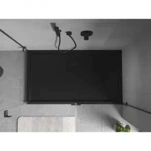 MEXEN - Flow sprchová vanička obdĺžniková slim 80 x 150, čierna mat 46R708015