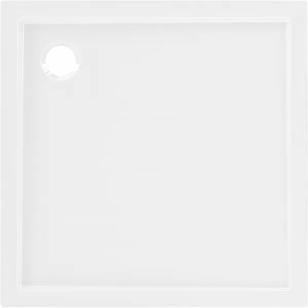 MEXEN - Flow Sprchová vanička štvorcová slim 80 x 80, biela lesk 46S108080