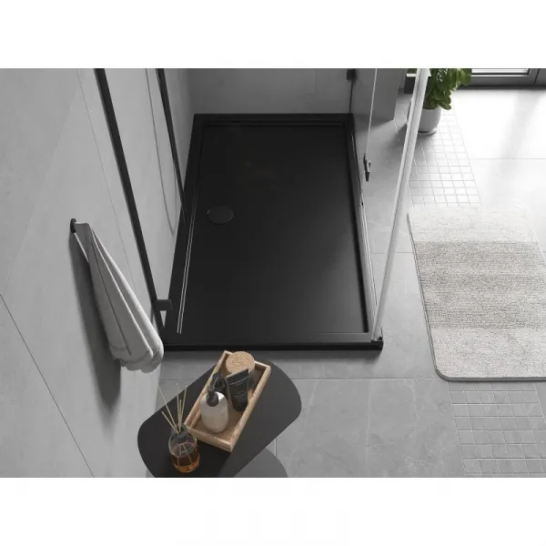 MEXEN - Flow sprchová vanička obdĺžniková slim 80 x 150, čierna mat 46R708015