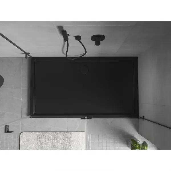 MEXEN - Flow sprchová vanička obdĺžniková slim 80 x 160, čierna mat 46R708016