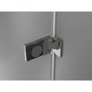 MEXEN/S - Lunar-F sprchovací kút skladacie dvere pravá 80 x 80, transparent, chróm 836-080-080-01-00-P