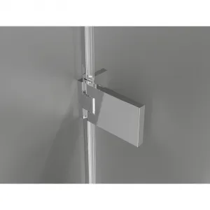 MEXEN/S - Lunar-F sprchovací kút skladacie dvere pravá 80 x 80, transparent, chróm 836-080-080-01-00-P
