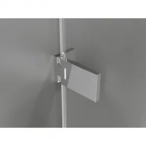 MEXEN/S - Lunar-F sprchovací kút skladacie dvere pravá 80 x 80, transparent, chróm 836-080-080-01-00-P