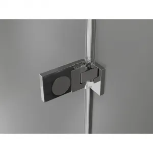 MEXEN/S - Lunar-F sprchovací kút skladacie dvere pravá 80 x 80, transparent, chróm 836-080-080-01-00-P