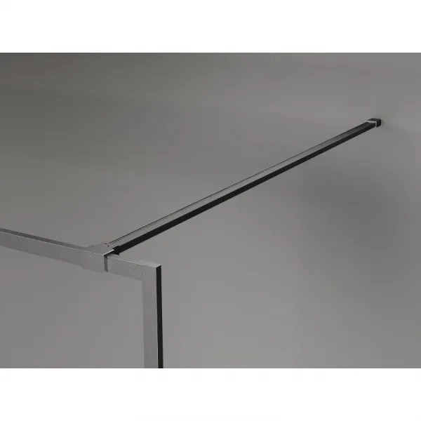MEXEN/S - Kyoto-XF Sprchová zástena WALK-IN s rámom 80 x 202, dekor 10 mm, grafit kartáčovaná 800-080-104-66-30-X