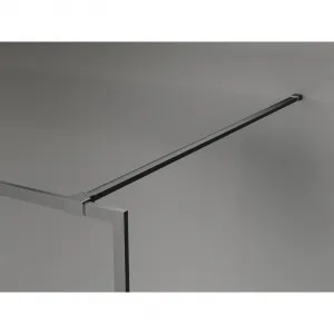 MEXEN/S - Kyoto-XF Sprchová zástena WALK-IN s rámom 80 x 202, dekor 10 mm, grafit kartáčovaná 800-080-104-66-30-X